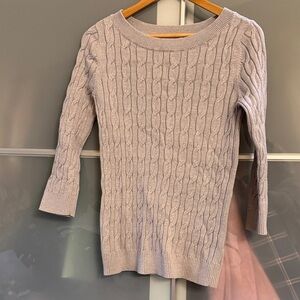 LOFT Women's Cable Knit Sweater, silver